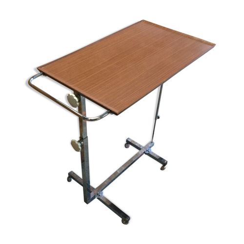 Desserte Roulante Et Pliante Varriett En Formica Anne 1960 Marron