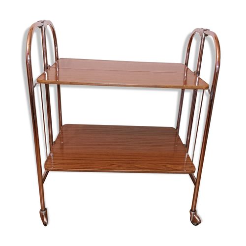 Desserte Vintage Roulante Et Pliante En Mtal Chrom Marron