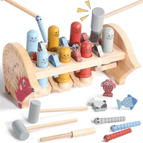 Jouet Montessori 1 An - Jouet En Bois Jeux Bebe Idée Cadeau Enfant Bébé 1 2 3 An Filles Garçons Anniversaire Noël