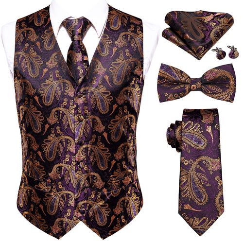 Hi-Aught-Ensemble De Boutons De Manchette Hanky Pour Homme,Gilet Brillant,Veste Pour Homme,Boutons De Manchette N?Ud Papillon,Or,Bleu,Rouge,Vert,Noir