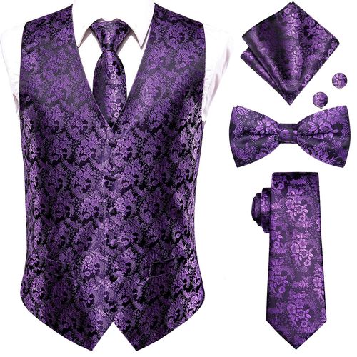 Hi-Aught-Ensemble De Boutons De Manchette Hanky Pour Homme,Gilet Brillant,Veste Pour Homme,Boutons De Manchette N?Ud Papillon,Or,Bleu,Rouge,Vert,Noir