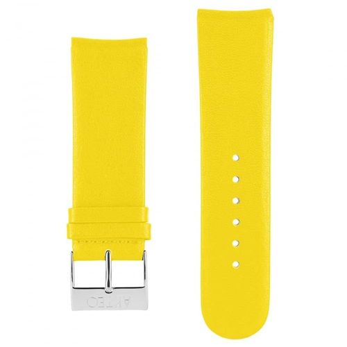 Bracelet Plat Pour Montre Akteo 25 Mm Cuir Jaune