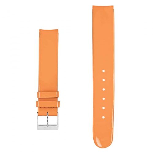 Bracelet Cuir Plat Pour Montre Akteo 16mm Orange