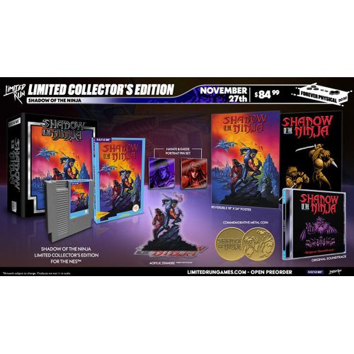 Shadow Of The Ninja Edition Collector - Nintendo Nes (Limited Run Games)