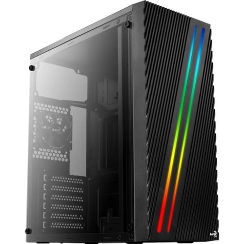 Boitier PC Moyen Tour ATX AeroCool Streak RGB avec panneau vitré - Noir