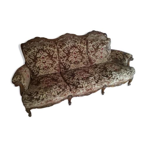 Canap En Velours Style Classique Marron