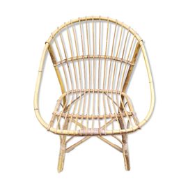 Fauteuil Coquille En Rotin Marron