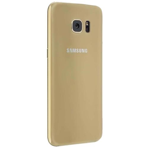 Vitre Arrière Samsung Galaxy S7 Edge - Or - Adhésif Inclus