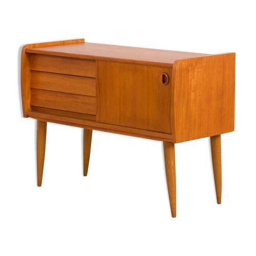 Commode En Teck Danois Vintage Annes 60 Marron