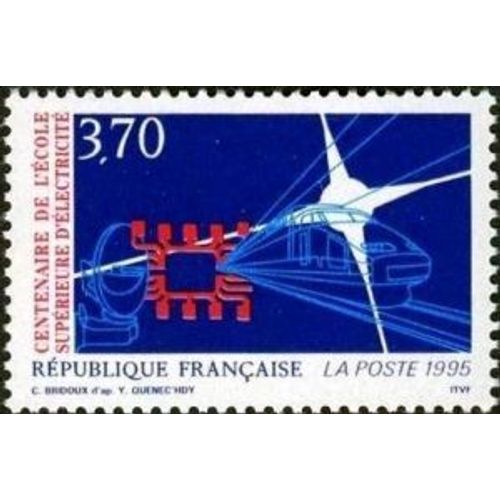 Timbre France 1995, Oblitéré - Ecole Supérieure D'electricité - 3.70 Yt2937