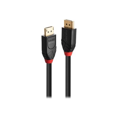 Lindy - Câble DisplayPort - DisplayPort (M) pour DisplayPort (M) - DisplayPort 1.4 - 10 m - rond, actif, support 8K60Hz (7680 x 4320), support 4K144Hz (4096 x 2160) - noir