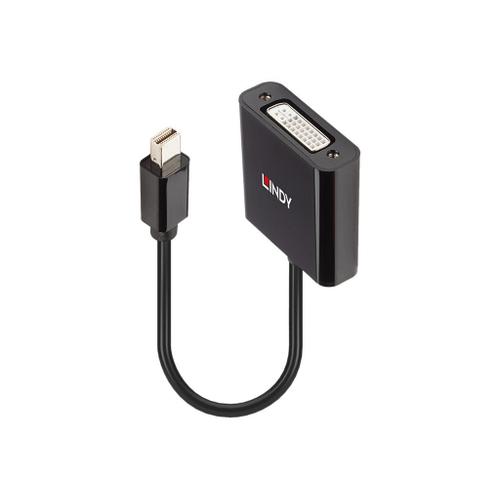 Lindy - Câble adaptateur - Mini DisplayPort (M) pour DVI-D (F) - DisplayPort 1.2 - 16 cm - actif, support 1920 x 1200 (WUXGA) - noir