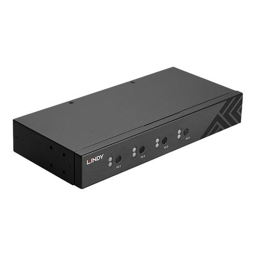 Lindy - Clavier/souris/USB/commutateur audio - 4 x clavier/souris/USB/audio - de bureau