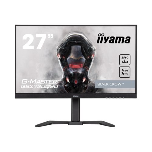 iiyama G-MASTER Silver Crow GB2730QSU-B5 - Écran LED - 27" - 2560 x 1440 WQHD @ 75 Hz - TN - 350 cd/m² - 1000:1 - 1 ms - HDMI, DVI-D, DisplayPort - haut-parleurs - noir