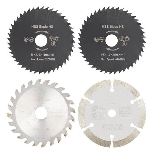 4pcs-85mmx15mm - Petite lame de scie circulaire en carbure, diamètre intérieur 10/15mm, diamètre extérieur 85mm, CNC