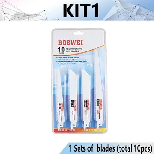 kit1 - Lames De Scie Sabre Pour Le Bois, Le Plastique Et Le Métal, 10 Pièces, Accessoires Pour Scie Sauteuse