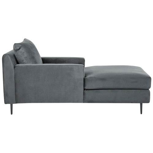 Chaise Longue En Velours Gris Gueret