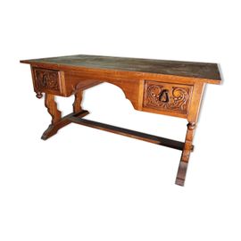 Bureau En Bois Massif Marron