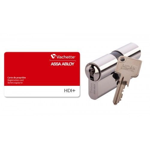 Cylindre double HDI+ A2P* - 30 x 30 mm - laiton nickelé - 4 clés VACHETTE