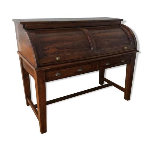 Secrtaire En Bois Exotique Style Colonial Marron