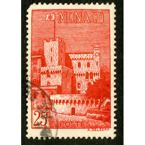 Timbre Oblitéré Monaco,Postes,Delzers,25f