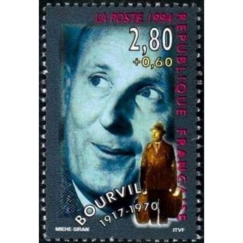 Timbre France 1994 Oblitéré - Bourvil 1917-1970 - 2.80 + 0.60 Yt2900