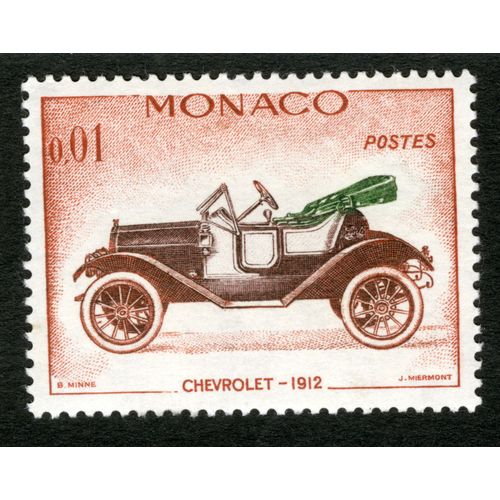 Timbre Non Oblitéré Monaco,Chevrolet-1912,Minne,Miermont,Postes,0,01