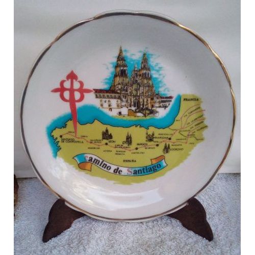 Vintage - Petite Assiette Décorative - " Camino De Santiago " - Espagne