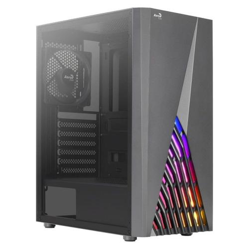 Boitier PC Moyen Tour ATX AeroCool Delta -A RGB avec panneau vitré - Noir