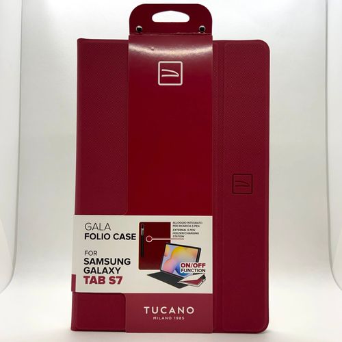 Coque De Protection Rigide Pour Samsung Galaxy Tab S7 - Tucano Gala Rouge- Étui Folio