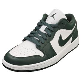 Chaussures Nike Air Jordan 1 Low Baskets Blanc Vert Rakuten