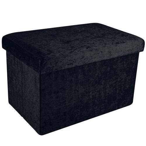 Pouf Pliable 49x30x30 Cm Banc Ottoman Tabouret Siège Cube Boîte De Rangement
