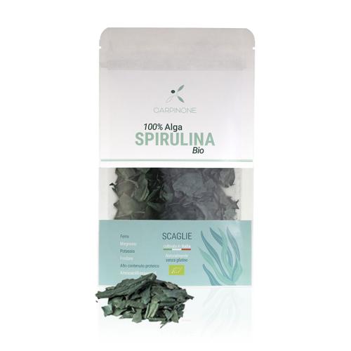 Carpinone,Flocons Algues Spiruline Bio, Protéine,Végétaliennes,Sans Gluten,Superaliments,Acides Aminés Essentiels,Fer Potassium 