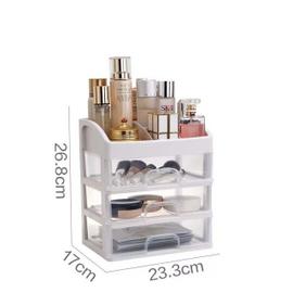 Organiseur de salle de bain à 2 niveaux avec doublure transparente, plateau  de parfum, organiseurs de maquillage et rangement ou étagère à épices de