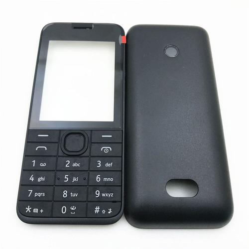 Clavier Anglais Noir - Coque De Téléphone Portable Complète Avec Clavier Anglais, Étui Complet Pour Nokia 208