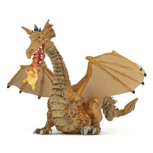 Le Monde Enchante Dragon Or Avec Flamme