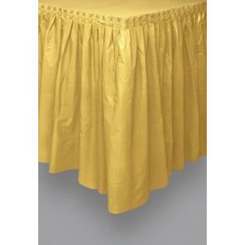 Jupe De Table En Plastique Or