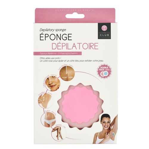 Paris Prix - éponge Dépilatoire "sans Douleur" 7cm Rose & Bleu