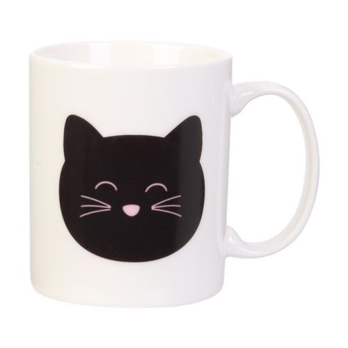 Paris Prix - Mug Magique En Céramique "Chat" 35cl Blanc