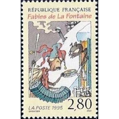 Timbre France 1995 Oblitéré -Fable De Jean De La Fontaine - 2.80 Yt2958