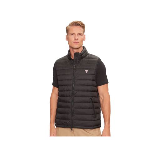 Doudoune Sans Manche Guess Mini Triangle Homme Noir