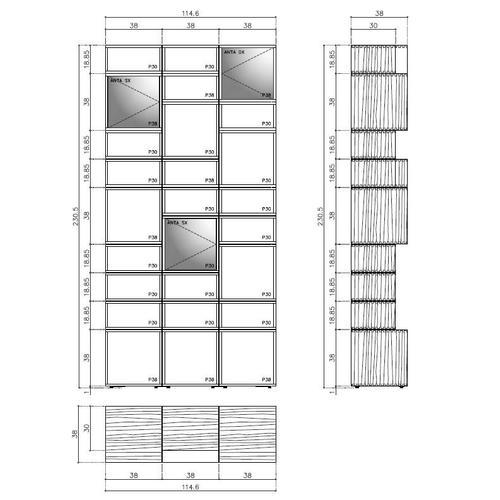 Riva 1920 Bibliothèque Verticale Freedom Project 4 (Noyer - Bois Massif)