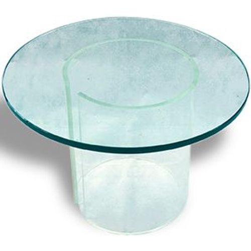 Petite Table Ronde En Verre Transparent