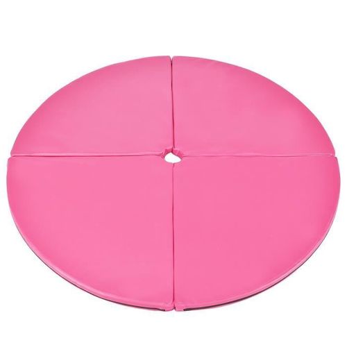 Costway Crash Mat/Pad Metelas De Protection De Pole Dnace Epaisseur 5cm,Tapis Pour Dance Diamètre 150cm 4 Morceaux Pliables En Epe