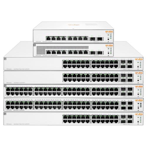 HPE Aruba Instant On 1930 24G Class4 PoE 4SFP/SFP+ 370W Switch - Commutateur - C3 - Géré - 24 x 10/100/1000 (PoE) + 4 x 1 Gigabit / 10 Gigabit SFP+ - Montable sur rack - PoE (370 W)