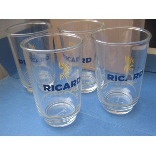 Lot de 4 verres RICARD - verre-et-carafe
