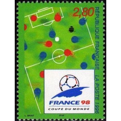 Timbre France 1995, Oblitéré -France 98 - Coupe Du Monde De Football- 2.80 Yt2985