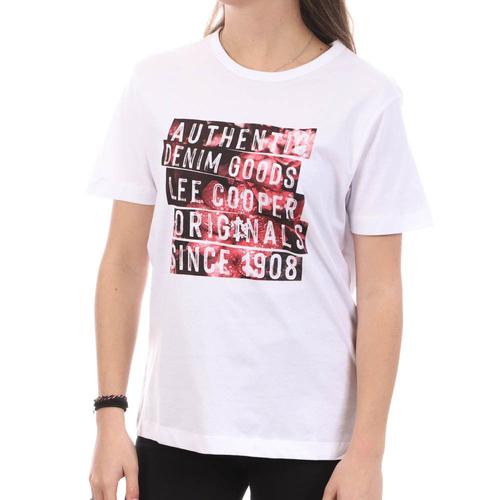 T-Shirt Blanc Femme Lee Cooper Orali