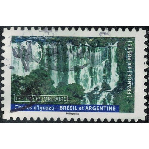France 2022 Oblitéré Used Notre Planète Bleue Chutes D’Iguazú Brésil Et Argentine Y&t Fr 2090 Su