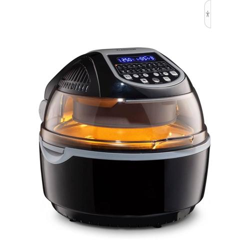 Friteuse sa's huile air fryer Klarstein VitAir Smart Friteuse à air chaud contrôle par appli / 1400 W / 7,75 L / 20 Programmes, noire 